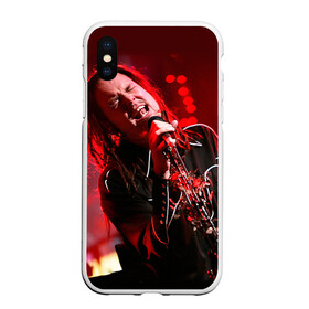 Чехол для iPhone XS Max матовый с принтом KoЯn в Белгороде, Силикон | Область печати: задняя сторона чехла, без боковых панелей | korn | metal | rock | группы | корн | метал | рок