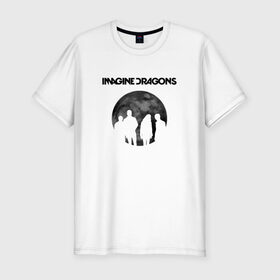 Мужская футболка премиум с принтом Imagine dragons в Белгороде, 92% хлопок, 8% лайкра | приталенный силуэт, круглый вырез ворота, длина до линии бедра, короткий рукав | dragons | imagine | rock | драгонз | имэдж | рок