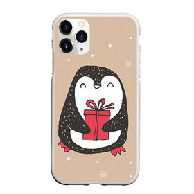 Чехол для iPhone 11 Pro Max матовый с принтом Пингвин с подарком в Белгороде, Силикон |  | пингвин