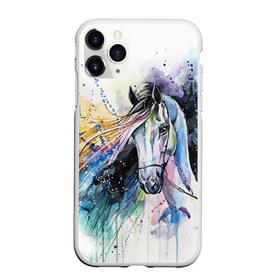 Чехол для iPhone 11 Pro матовый с принтом Лошадь Арт 3 в Белгороде, Силикон |  | Тематика изображения на принте: horse | horseshoe | акварель | головалошади | грива | жеребец | животные | конь | лошадь | лошадьскрыльями | подкова | природа | рисуноккрасками