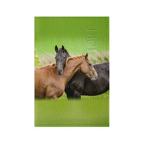 Обложка для паспорта матовая кожа с принтом Лошади 2 в Белгороде, натуральная матовая кожа | размер 19,3 х 13,7 см; прозрачные пластиковые крепления | Тематика изображения на принте: horse | horseshoe | акварель | головалошади | грива | единорог | жеребец | животные | конь | лошадь | лошадьскрыльями | подкова | природа | рисуноккрасками