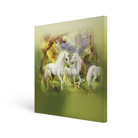 Холст квадратный с принтом Единороги в Белгороде, 100% ПВХ |  | horse | horseshoe | акварель | головалошади | грива | единорог | жеребец | животные | конь | лошадь | лошадьскрыльями | подкова | природа | рисуноккрасками