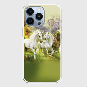 Чехол для iPhone 13 Pro с принтом Единороги в Белгороде,  |  | horse | horseshoe | акварель | головалошади | грива | единорог | жеребец | животные | конь | лошадь | лошадьскрыльями | подкова | природа | рисуноккрасками