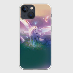 Чехол для iPhone 13 mini с принтом Пегас в Белгороде,  |  | horse | horseshoe | акварель | головалошади | грива | единорог | жеребец | животные | конь | лошадь | лошадьскрыльями | подкова | природа | рисуноккрасками