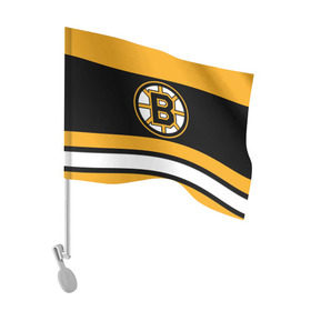 Флаг для автомобиля с принтом Boston Bruins в Белгороде, 100% полиэстер | Размер: 30*21 см | boston bruins | hockey | nhl | нхл | спорт | хоккей