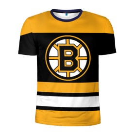 Мужская футболка 3D спортивная с принтом Boston Bruins в Белгороде, 100% полиэстер с улучшенными характеристиками | приталенный силуэт, круглая горловина, широкие плечи, сужается к линии бедра | boston bruins | hockey | nhl | нхл | спорт | хоккей