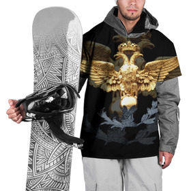 Накидка на куртку 3D с принтом Золотой орел в Белгороде, 100% полиэстер |  | Тематика изображения на принте: герб | двуглавый | золото | золотой орел | россия