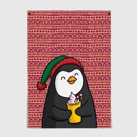 Постер с принтом Пингвиня в Белгороде, 100% бумага
 | бумага, плотность 150 мг. Матовая, но за счет высокого коэффициента гладкости имеет небольшой блеск и дает на свету блики, но в отличии от глянцевой бумаги не покрыта лаком | пингвин