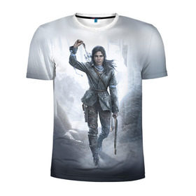 Мужская футболка 3D спортивная с принтом Rise of the Tomb Raider в Белгороде, 100% полиэстер с улучшенными характеристиками | приталенный силуэт, круглая горловина, широкие плечи, сужается к линии бедра | rise of the tomb raider | tomb raider | райдер | том райдер