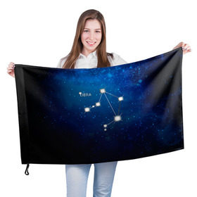 Флаг 3D с принтом Весы в Белгороде, 100% полиэстер | плотность ткани — 95 г/м2, размер — 67 х 109 см. Принт наносится с одной стороны | весы | звезда | звезды | знак зодиака | космос | созвездие