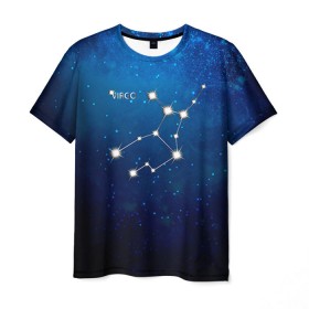 Мужская футболка 3D с принтом Дева в Белгороде, 100% полиэфир | прямой крой, круглый вырез горловины, длина до линии бедер | дева | звезда | звезды | знак зодиака | космос | созвездие