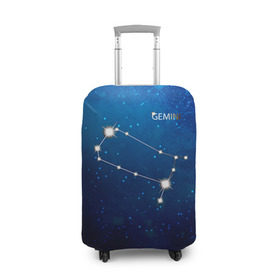 Чехол для чемодана 3D с принтом Близнецы в Белгороде, 86% полиэфир, 14% спандекс | двустороннее нанесение принта, прорези для ручек и колес | близнецы | звезда | звезды | знак зодиака | космос | созвездие