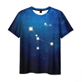 Мужская футболка 3D с принтом Рак в Белгороде, 100% полиэфир | прямой крой, круглый вырез горловины, длина до линии бедер | звезда | звезды | знак зодиака | космос | рак | созвездие