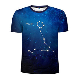 Мужская футболка 3D спортивная с принтом Рыбы в Белгороде, 100% полиэстер с улучшенными характеристиками | приталенный силуэт, круглая горловина, широкие плечи, сужается к линии бедра | звезда | звезды | знак зодиака | космос | рыбы | созвездие