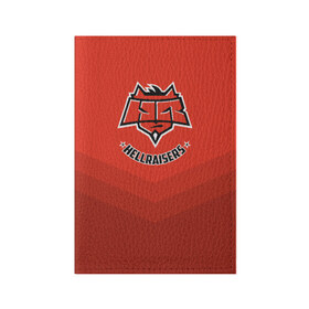 Обложка для паспорта матовая кожа с принтом HellRaisers в Белгороде, натуральная матовая кожа | размер 19,3 х 13,7 см; прозрачные пластиковые крепления | csgo | hellraisers | hr | team | ксго | хр