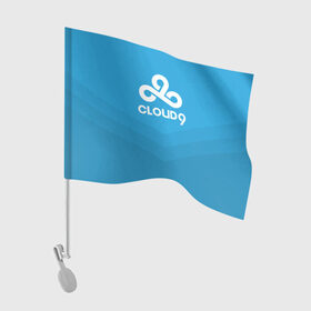 Флаг для автомобиля с принтом Cloud 9 в Белгороде, 100% полиэстер | Размер: 30*21 см | 9 | c9 | cloud | csgo | team | клауда | ксго | найн