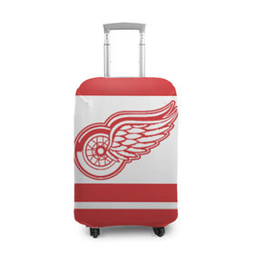 Чехол для чемодана 3D с принтом Detroit Red Wings в Белгороде, 86% полиэфир, 14% спандекс | двустороннее нанесение принта, прорези для ручек и колес | detroit red wings | hockey | nhl | нхл | спорт | хоккей