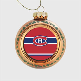 Стеклянный ёлочный шар с принтом Montreal Canadiens в Белгороде, Стекло | Диаметр: 80 мм | Тематика изображения на принте: hockey | montreal canadien | nhl | нхл | спорт | хоккей
