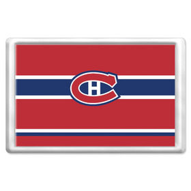 Магнит 45*70 с принтом Montreal Canadiens в Белгороде, Пластик | Размер: 78*52 мм; Размер печати: 70*45 | Тематика изображения на принте: hockey | montreal canadien | nhl | нхл | спорт | хоккей