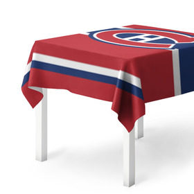 Скатерть 3D с принтом Montreal Canadiens в Белгороде, 100% полиэстер (ткань не мнется и не растягивается) | Размер: 150*150 см | Тематика изображения на принте: hockey | montreal canadien | nhl | нхл | спорт | хоккей