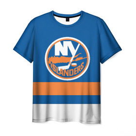 Мужская футболка 3D с принтом New York Islanders в Белгороде, 100% полиэфир | прямой крой, круглый вырез горловины, длина до линии бедер | hockey | new york islander | nhl | нхл | спорт | хоккей