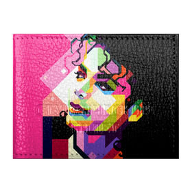Обложка для студенческого билета с принтом Майкл Джексон в Белгороде, натуральная кожа | Размер: 11*8 см; Печать на всей внешней стороне | Тематика изображения на принте: michael jackson | майкл джексон | поп арт | портрет