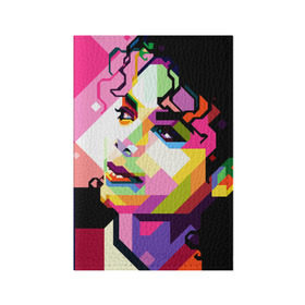Обложка для паспорта матовая кожа с принтом Майкл Джексон в Белгороде, натуральная матовая кожа | размер 19,3 х 13,7 см; прозрачные пластиковые крепления | Тематика изображения на принте: michael jackson | майкл джексон | поп арт | портрет