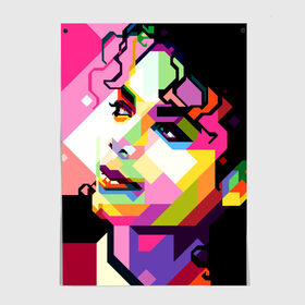 Постер с принтом Майкл Джексон в Белгороде, 100% бумага
 | бумага, плотность 150 мг. Матовая, но за счет высокого коэффициента гладкости имеет небольшой блеск и дает на свету блики, но в отличии от глянцевой бумаги не покрыта лаком | michael jackson | майкл джексон | поп арт | портрет