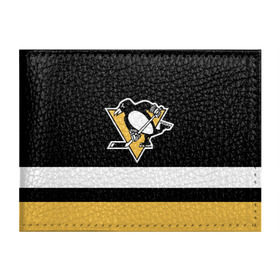 Обложка для студенческого билета с принтом Pittsburgh Penguins в Белгороде, натуральная кожа | Размер: 11*8 см; Печать на всей внешней стороне | Тематика изображения на принте: hockey | nhl | pittsburgh penguins | нхл | хоккей