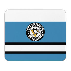 Коврик для мышки прямоугольный с принтом Pittsburgh Penguins blue в Белгороде, натуральный каучук | размер 230 х 185 мм; запечатка лицевой стороны | hockey | nhl | pittsburgh penguins | нхл | хоккей