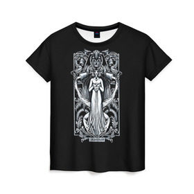 Женская футболка 3D с принтом Водолей в Белгороде, 100% полиэфир ( синтетическое хлопкоподобное полотно) | прямой крой, круглый вырез горловины, длина до линии бедер | aquarius | арт | водолей | гороскоп | знаки зодиака | череп
