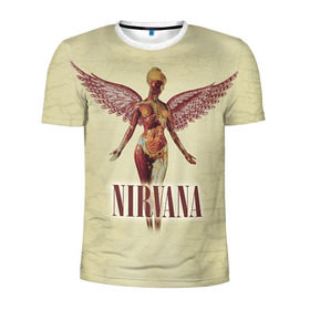 Мужская футболка 3D спортивная с принтом Nirvana в Белгороде, 100% полиэстер с улучшенными характеристиками | приталенный силуэт, круглая горловина, широкие плечи, сужается к линии бедра | cobain | curt | nirvana | rock | группа | кобейн | курт | нирвана | рок