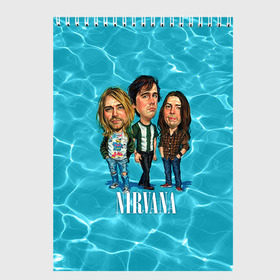 Скетчбук с принтом Шаржи группа Nirvana в Белгороде, 100% бумага
 | 48 листов, плотность листов — 100 г/м2, плотность картонной обложки — 250 г/м2. Листы скреплены сверху удобной пружинной спиралью | Тематика изображения на принте: cobain | curt | nirvana | rock | группа | кобейн | курт | нирвана | рок