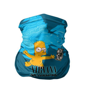 Бандана-труба 3D с принтом Nirvana & Simpson в Белгороде, 100% полиэстер, ткань с особыми свойствами — Activecool | плотность 150‒180 г/м2; хорошо тянется, но сохраняет форму | cobain | curt | nirvana | rock | группа | кобейн | курт | нирвана | рок