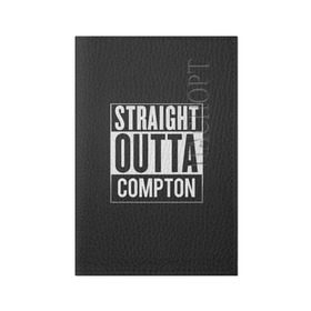 Обложка для паспорта матовая кожа с принтом Straight Outta Compton в Белгороде, натуральная матовая кожа | размер 19,3 х 13,7 см; прозрачные пластиковые крепления | compton | n.w.a. | nwa | outta | straight | голос улиц