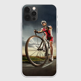 Чехол для iPhone 12 Pro Max с принтом Велогонщик в Белгороде, Силикон |  | Тематика изображения на принте: extreme | вело | велосипед | шоссейный велосипед | экстрим