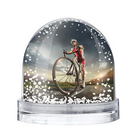 Водяной шар с принтом Велогонщик в Белгороде, Пластик | Изображение внутри шара печатается на глянцевой фотобумаге с двух сторон | extreme | вело | велосипед | шоссейный велосипед | экстрим
