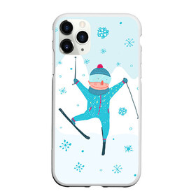 Чехол для iPhone 11 Pro матовый с принтом Лыжник в Белгороде, Силикон |  | extreme | ski | skiing | горнолыжное | горные лыжи | лыжник | фристайл | экстрим