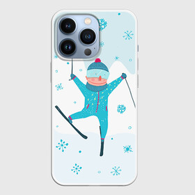 Чехол для iPhone 13 Pro с принтом Лыжник в Белгороде,  |  | Тематика изображения на принте: extreme | ski | skiing | горнолыжное | горные лыжи | лыжник | фристайл | экстрим