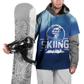 Накидка на куртку 3D с принтом Лыжный спорт в Белгороде, 100% полиэстер |  | extreme | ski | skiing | горнолыжное | горные лыжи | лыжник | фристайл | экстрим