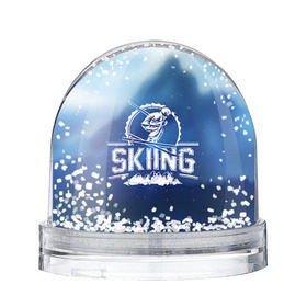 Водяной шар с принтом Лыжный спорт в Белгороде, Пластик | Изображение внутри шара печатается на глянцевой фотобумаге с двух сторон | extreme | ski | skiing | горнолыжное | горные лыжи | лыжник | фристайл | экстрим