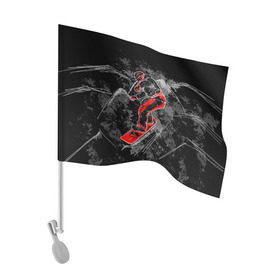 Флаг для автомобиля с принтом Сноубордист в Белгороде, 100% полиэстер | Размер: 30*21 см | extreme | snowboard | сноуборд | сноубордист | экстрим