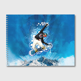 Альбом для рисования с принтом Экстрим в Белгороде, 100% бумага
 | матовая бумага, плотность 200 мг. | extreme | snowboard | сноуборд | сноубордист | спорт | экстрим