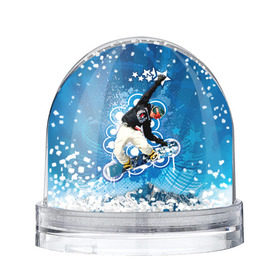 Снежный шар с принтом Экстрим в Белгороде, Пластик | Изображение внутри шара печатается на глянцевой фотобумаге с двух сторон | extreme | snowboard | сноуборд | сноубордист | спорт | экстрим
