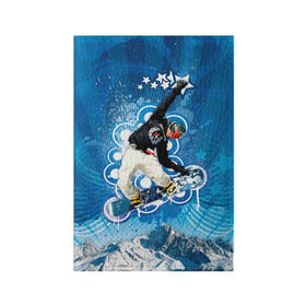 Обложка для паспорта матовая кожа с принтом Экстрим в Белгороде, натуральная матовая кожа | размер 19,3 х 13,7 см; прозрачные пластиковые крепления | Тематика изображения на принте: extreme | snowboard | сноуборд | сноубордист | спорт | экстрим
