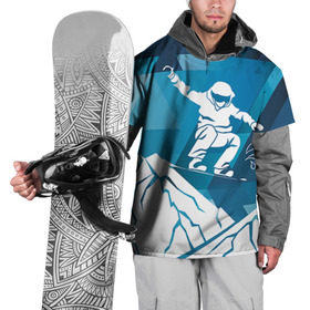 Накидка на куртку 3D с принтом Горы и сноубордист в Белгороде, 100% полиэстер |  | Тематика изображения на принте: extreme | snowboard | сноуборд | сноубордист | экстрим