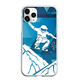 Чехол для iPhone 11 Pro матовый с принтом Горы и сноубордист в Белгороде, Силикон |  | extreme | snowboard | сноуборд | сноубордист | экстрим