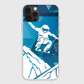 Чехол для iPhone 12 Pro Max с принтом Горы и сноубордист в Белгороде, Силикон |  | Тематика изображения на принте: extreme | snowboard | сноуборд | сноубордист | экстрим