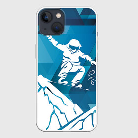 Чехол для iPhone 13 с принтом Горы и сноубордист в Белгороде,  |  | extreme | snowboard | сноуборд | сноубордист | экстрим