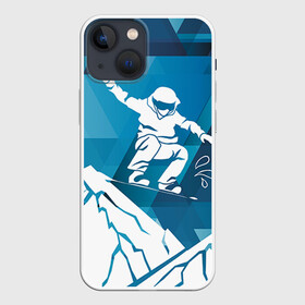 Чехол для iPhone 13 mini с принтом Горы и сноубордист в Белгороде,  |  | extreme | snowboard | сноуборд | сноубордист | экстрим